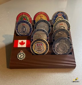 Millitary Challenge coin display rack